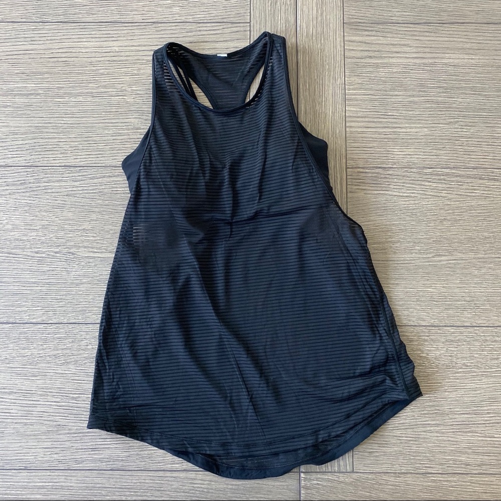 Lululemon Sheer Tank w/ Built-In Bra - Black